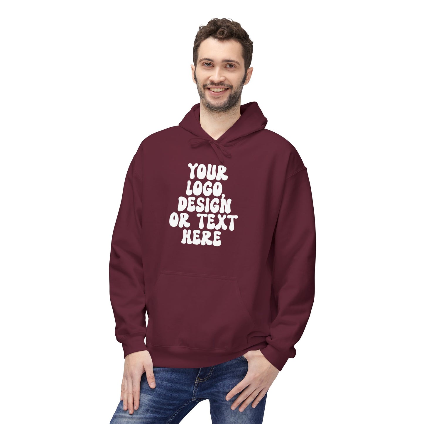CUSTOM Text, Design or Logo - Unisex Hoodie (Adult)