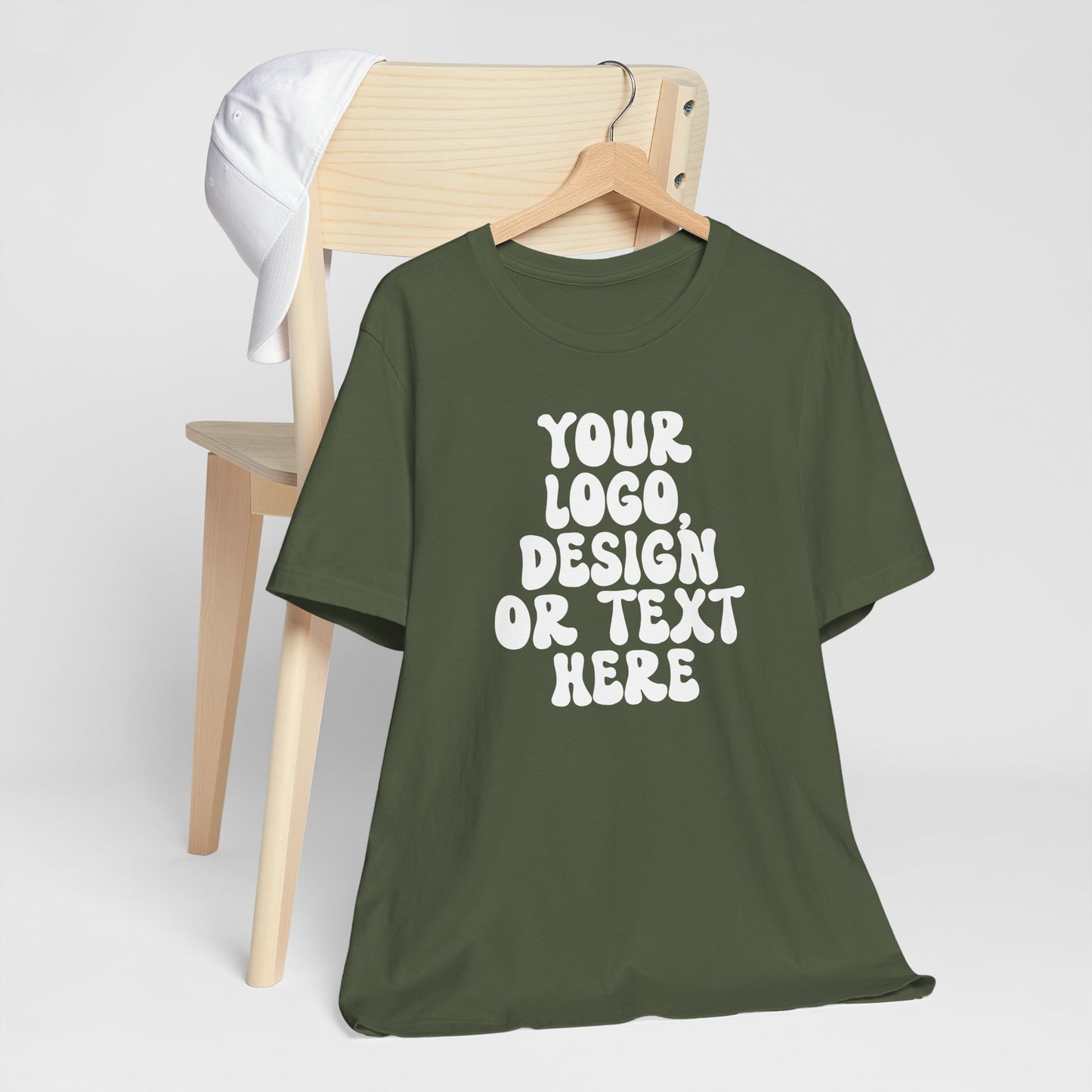 CUSTOM Text, Design or Logo - Unisex T-Shirt (Adult) SOLID COLORS