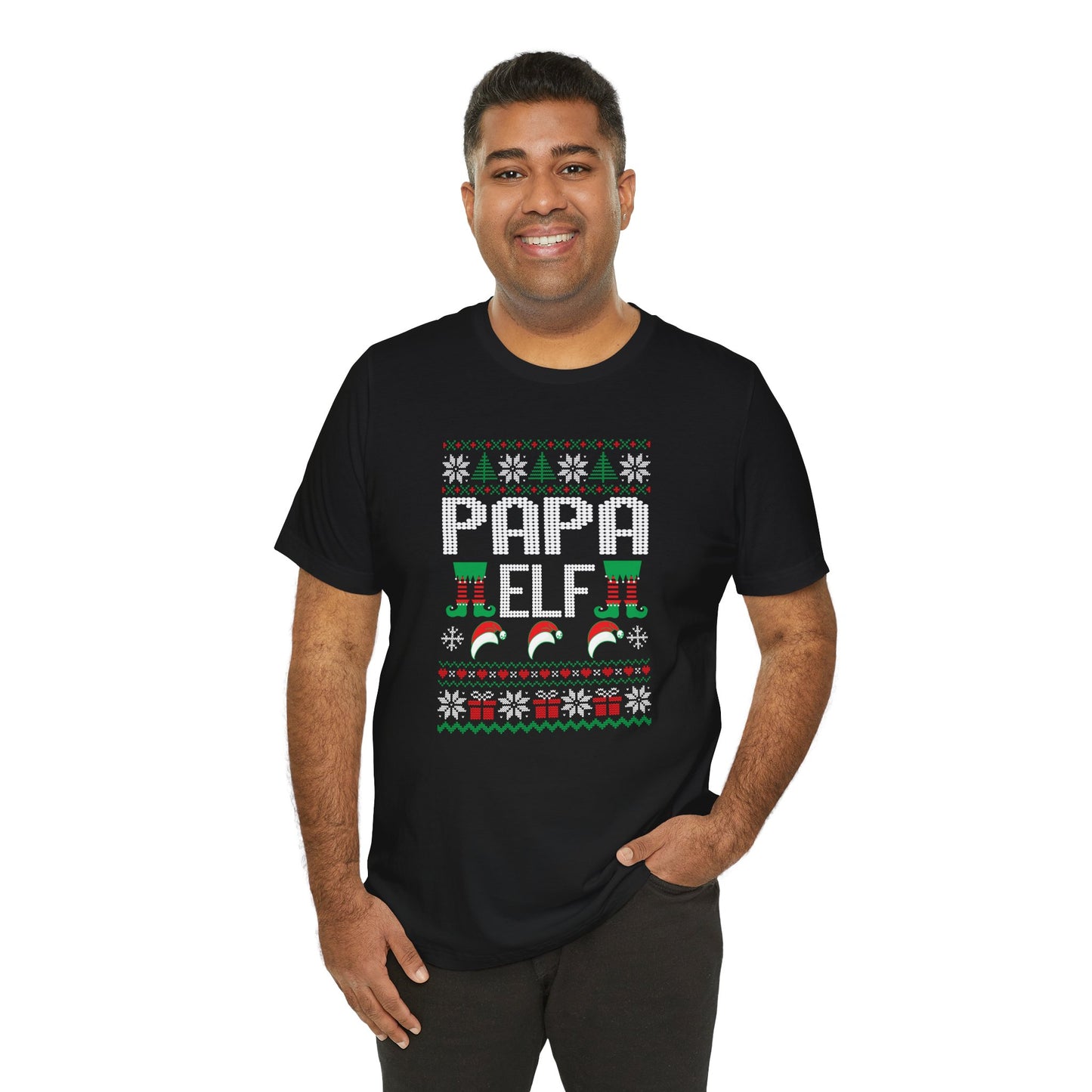 Papa Elf T-Shirt – Ugly Christmas Sweater Style