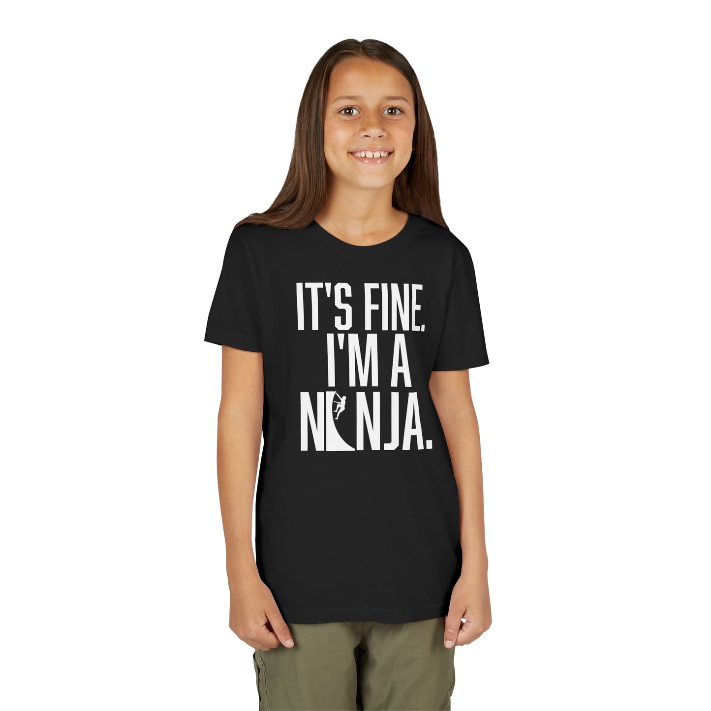 Youth Ninja T-Shirt – “It’s Fine, I’m a Ninja” Funny Athlete Shirt