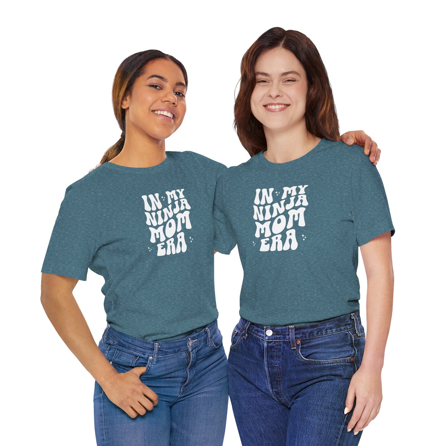 In My Ninja Mom Era T-Shirt, Retro Wavy Font Tee, Multiple Shirt & Text Color Options, Ninja Warrior Mom Shirt