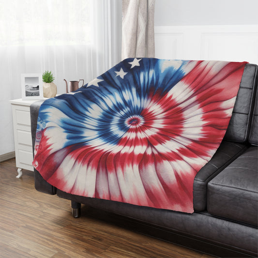 Americana Microfiber Fleece Blanket - Ultra Soft & Cozy Throw