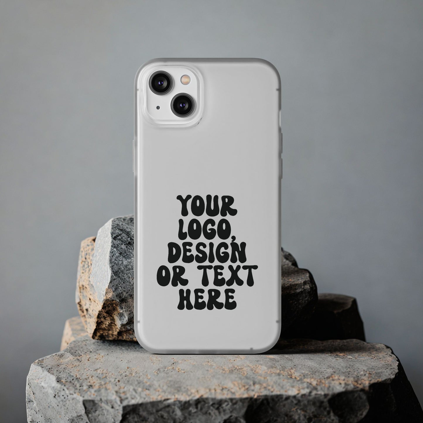 CUSTOM Text, Design or Logo - Flexi Phone Case
