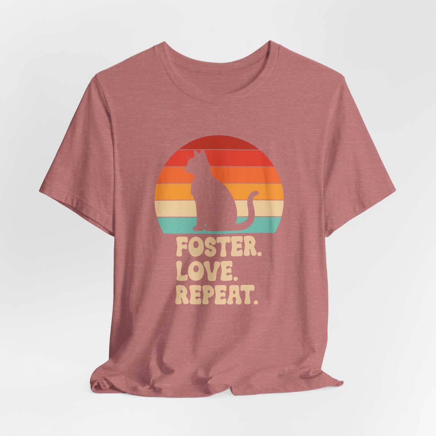 Retro Sunset Animal Rescue T-Shirt – Cat, Dog & Paw Print Designs