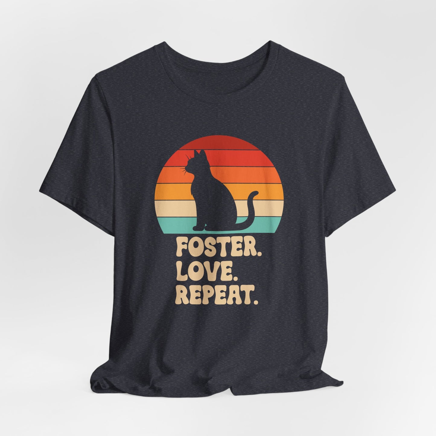 Retro Sunset Animal Rescue T-Shirt – Cat, Dog & Paw Print Designs