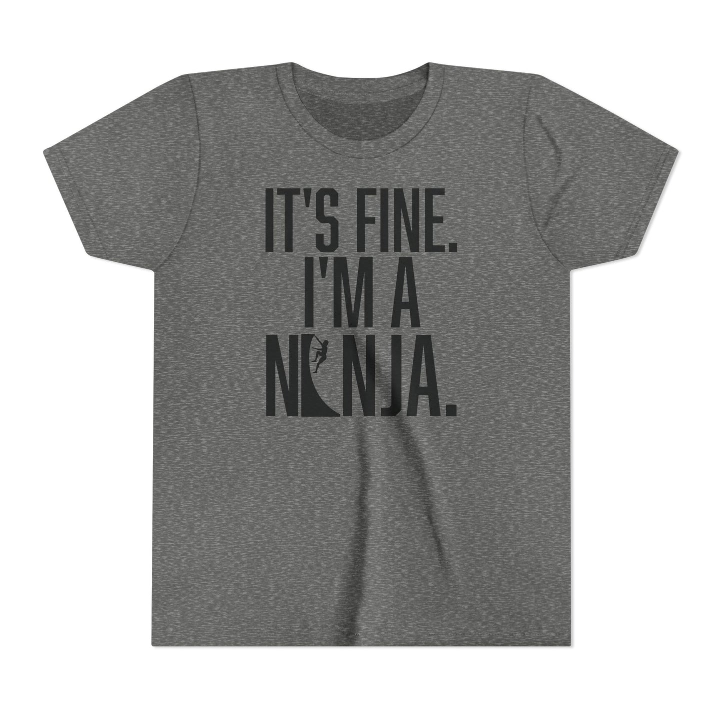 Youth Ninja T-Shirt – “It’s Fine, I’m a Ninja” Funny Athlete Shirt