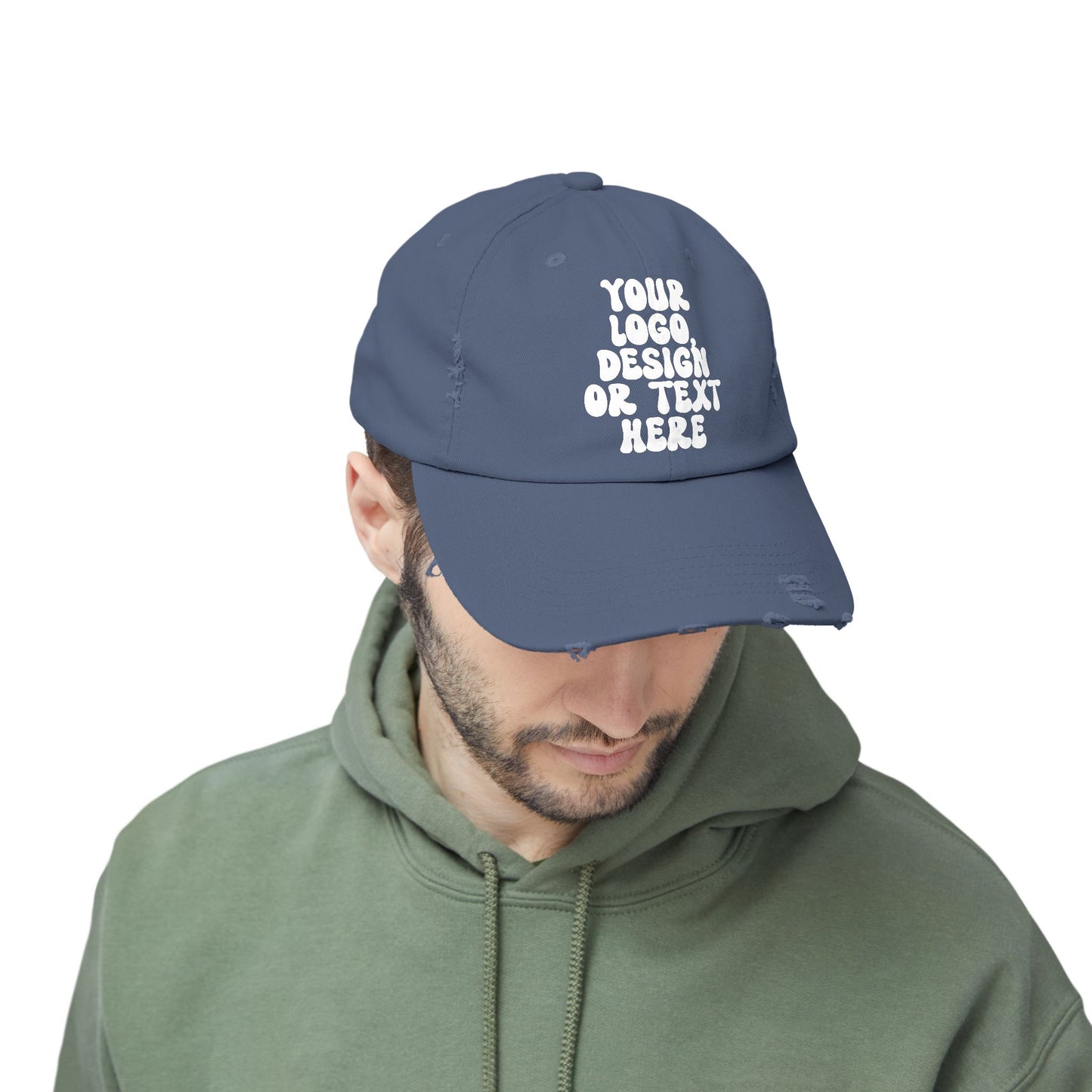 Custom Distressed Baseball Cap – Unisex Printed Hat