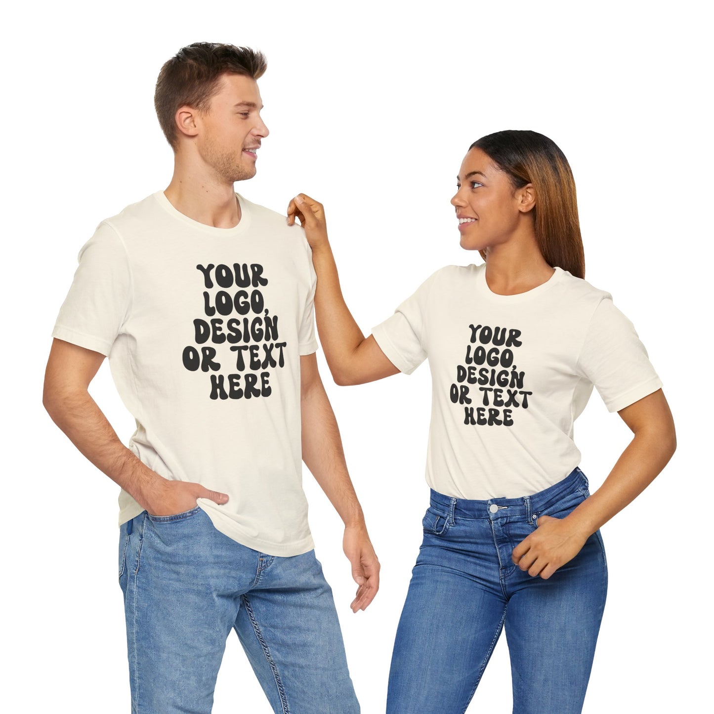 CUSTOM Text, Design or Logo - Unisex T-Shirt (Adult) SOLID COLORS
