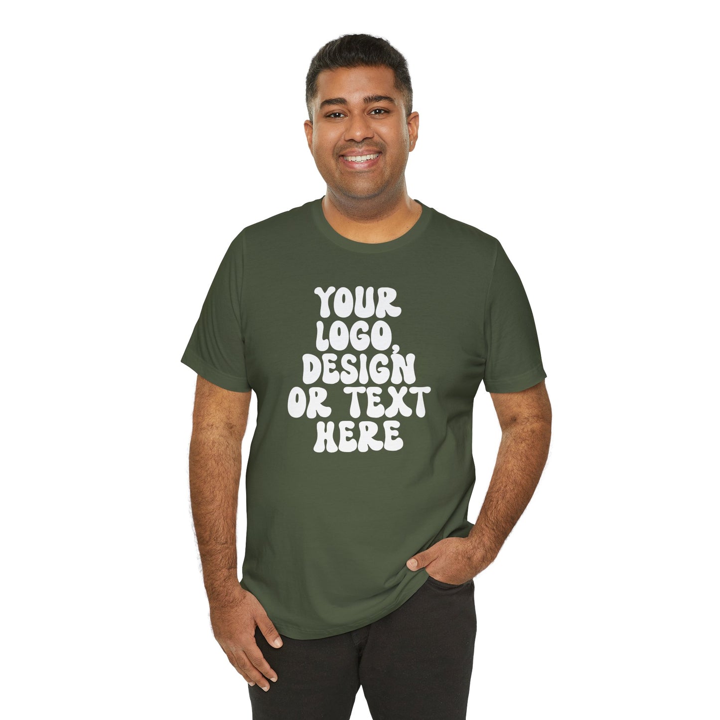 CUSTOM Text, Design or Logo - Unisex T-Shirt (Adult) SOLID COLORS