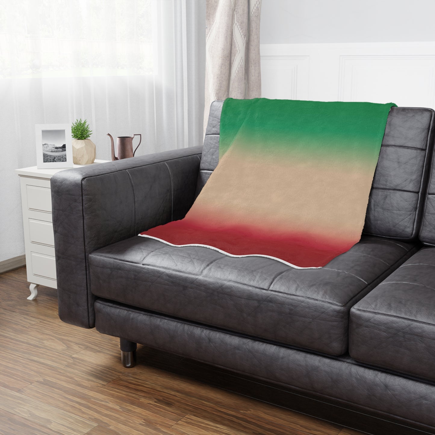 Christmas Gradient Microfiber Fleece Blanket - Ultra Soft & Cozy Throw