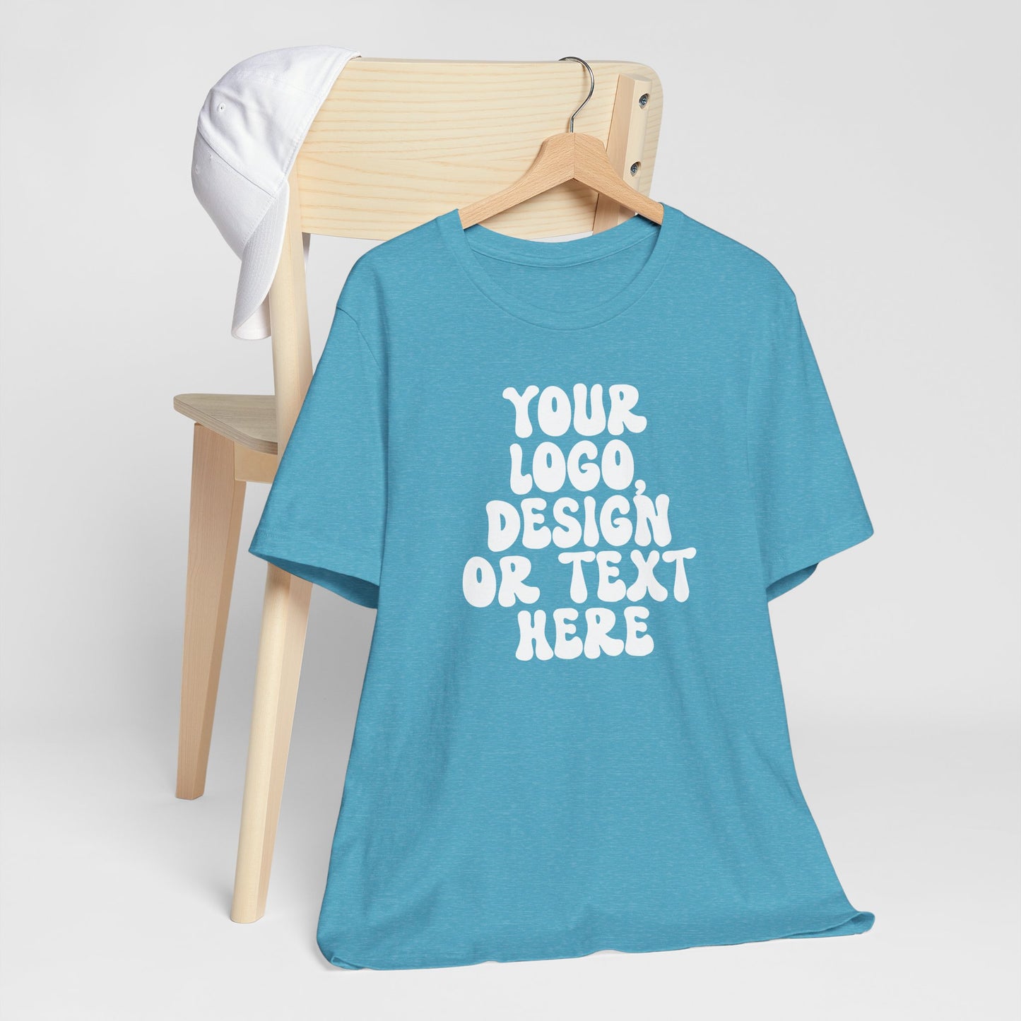CUSTOM Text, Design or Logo - Unisex T-Shirt (Adult) HEATHER COLORS