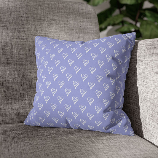 Purple Hearts Throw Pillow