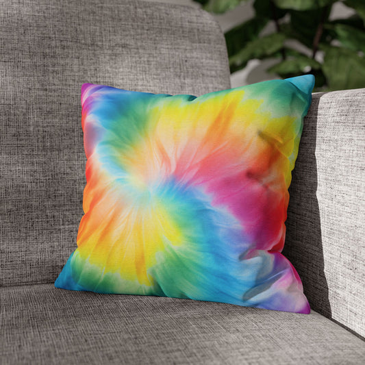 Colorful Tie-Dye Throw Pillow