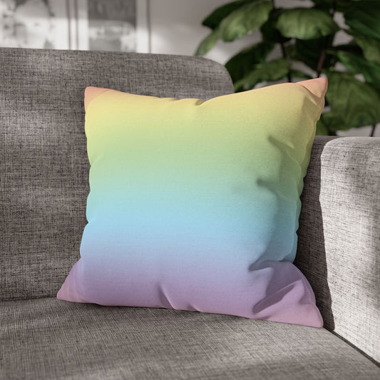 Pastel Rainbow Gradient Throw Pillow