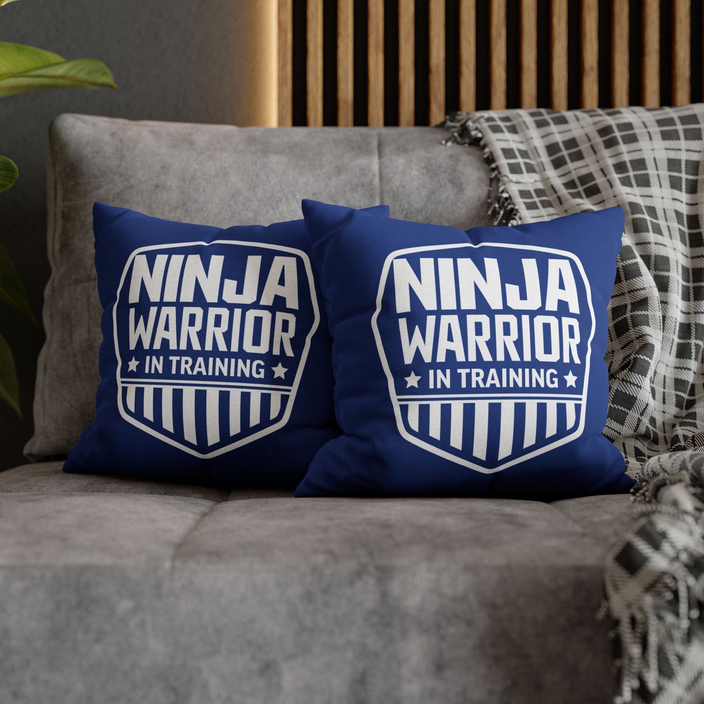 Ninja in Training Throw Pillow – 3 Sizes, 20 Colors