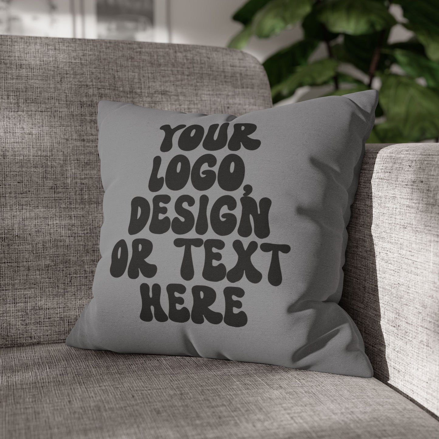 Custom Throw Pillow or Pillowcase – Personalize with Solid Color or Pattern – Add Text, Design, Logo