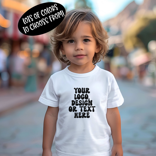 CUSTOM Text, Design or Logo - Unisex T-Shirt (Toddler)