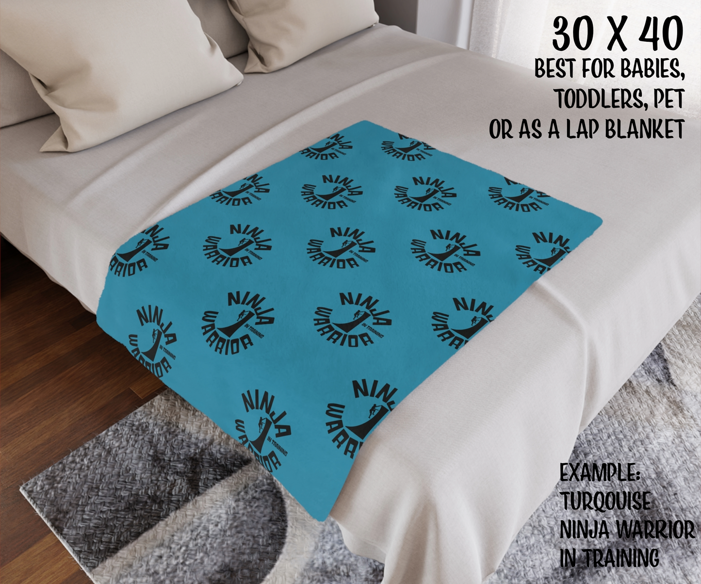 Custom Microfiber Fleece Blanket – Personalized with Pattern, Text, Logo or Design – Ultra Soft & Cozy Throw