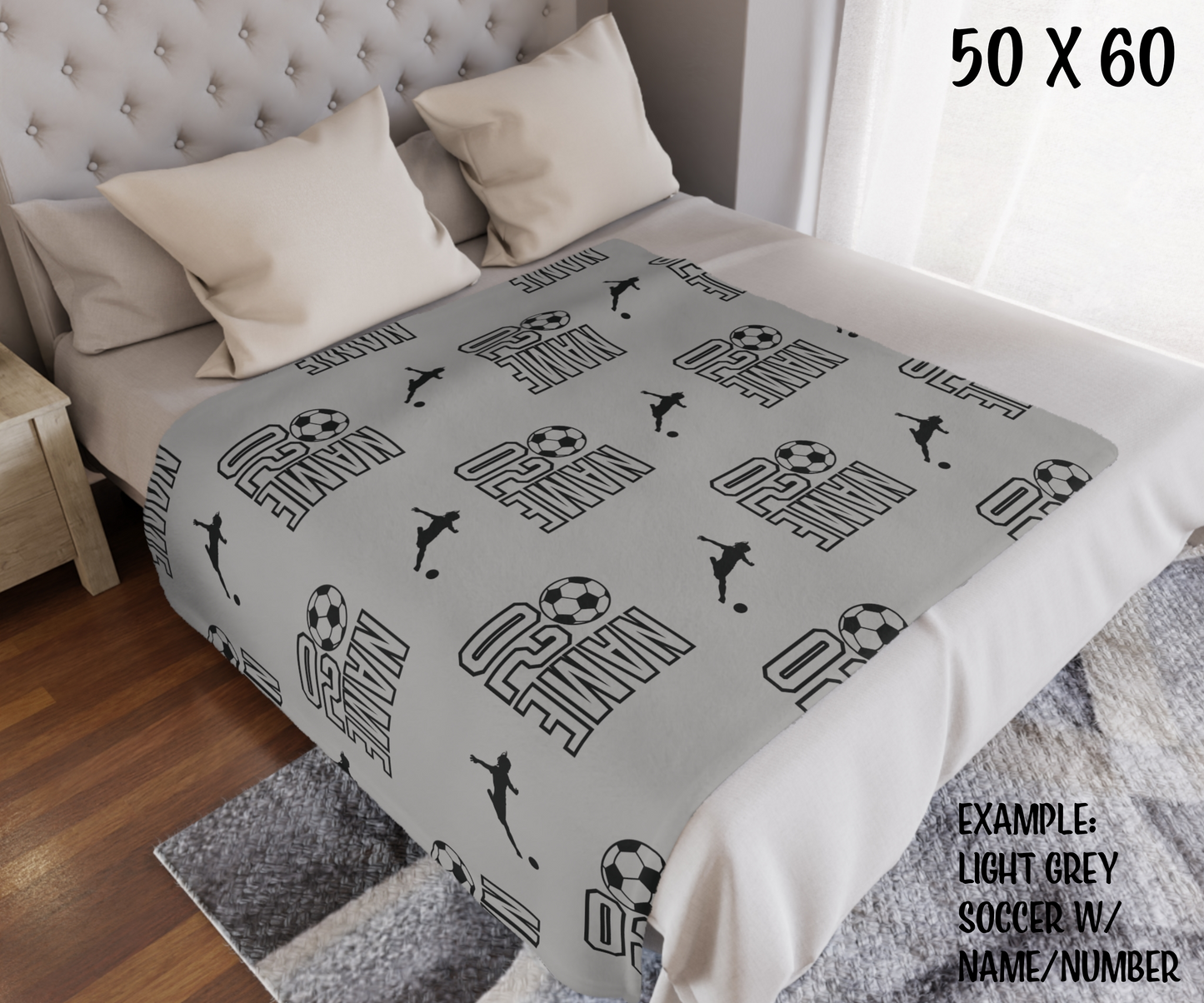 Custom Microfiber Fleece Blanket – Personalized with Pattern, Text, Logo or Design – Ultra Soft & Cozy Throw