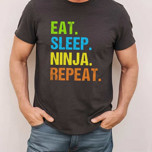 Eat Sleep Ninja Repeat T-Shirt – Youth & Adult Unisex Tee