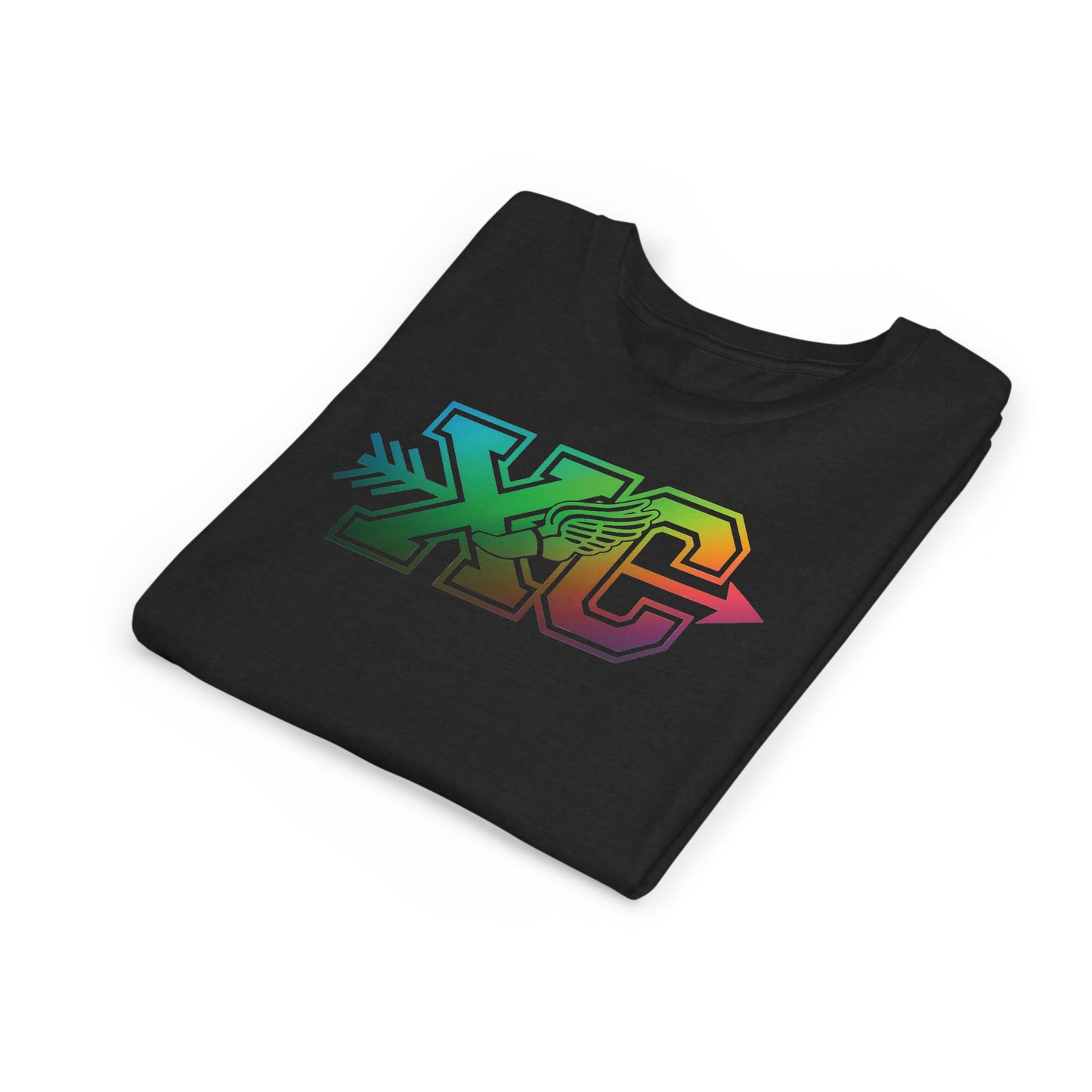 XC Arrow & Winged Sneaker Cross Country T-Shirt with Custom Gradient