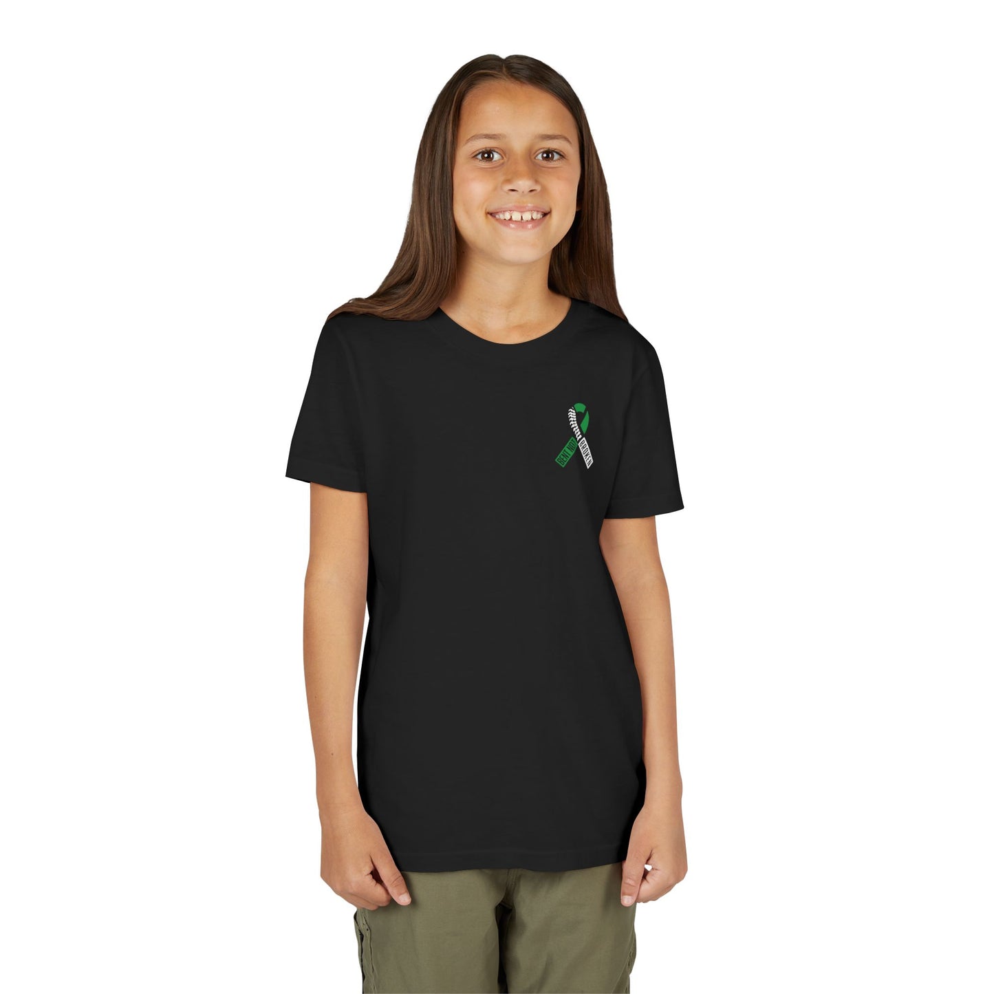Scoliosis Awareness Ribbon, Built Different, Bent Not Broken T-Shirt