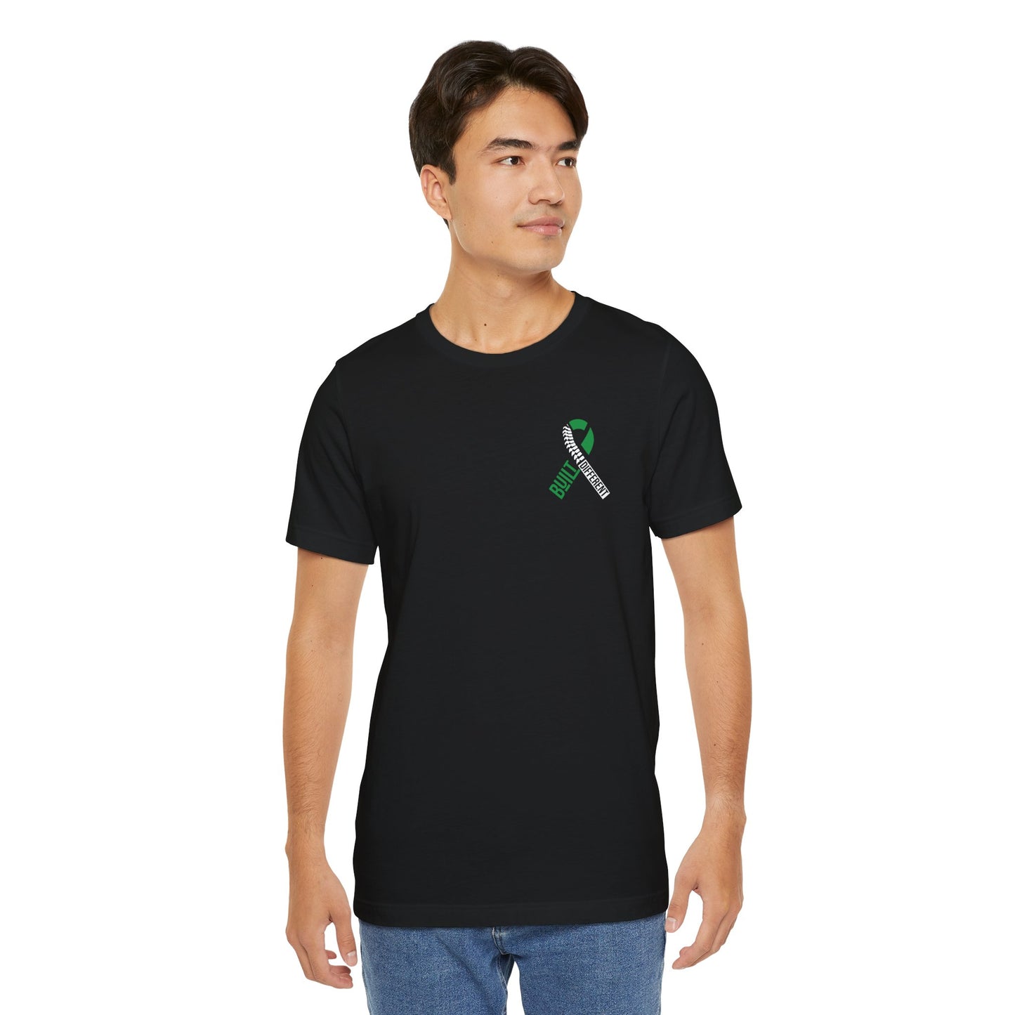 Scoliosis Awareness Ribbon, Built Different, Bent Not Broken T-Shirt