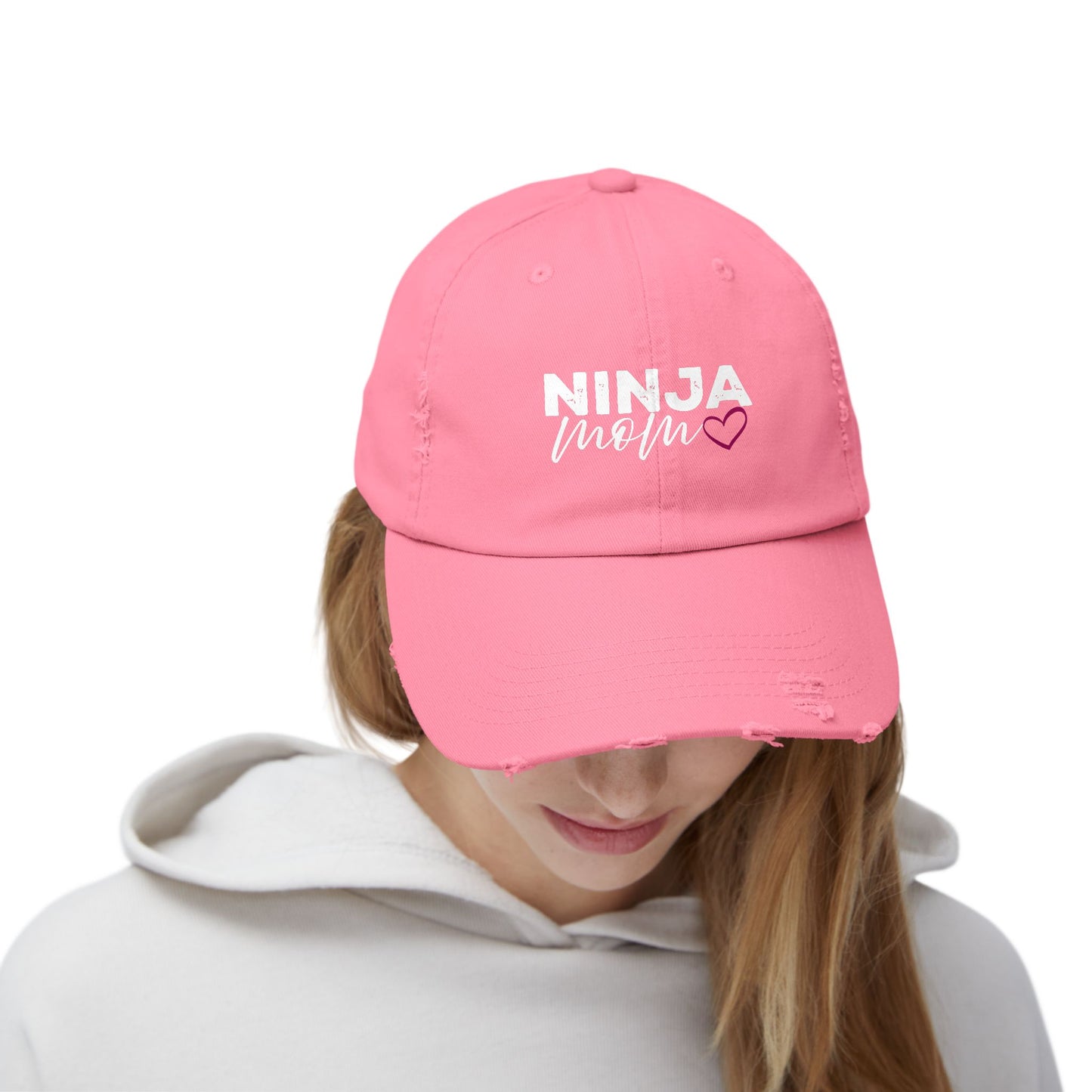 Ninja Mom or Dad Distressed Baseball Hat – Unisex Adjustable Cap