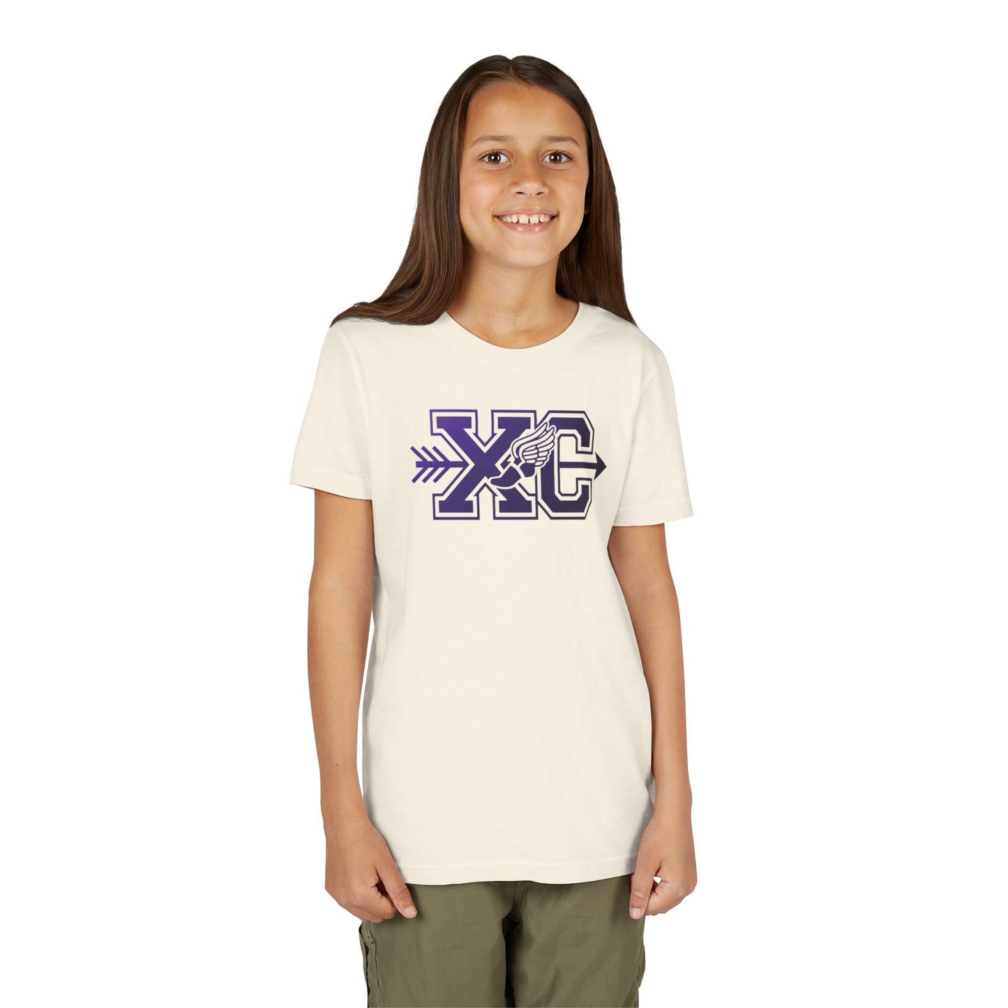 XC Arrow & Winged Sneaker Cross Country T-Shirt with Custom Gradient