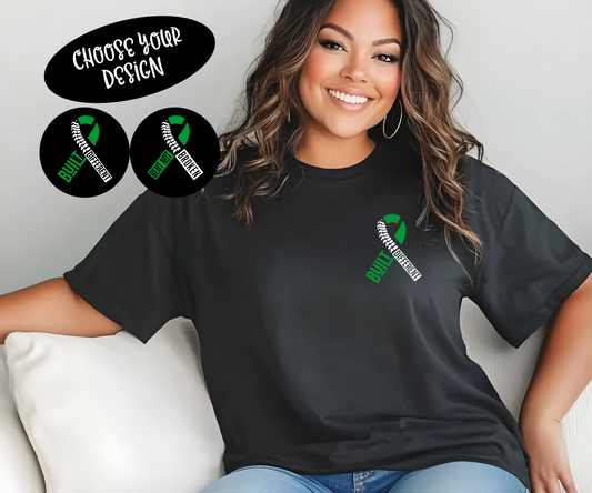 Scoliosis Awareness Ribbon, Built Different, Bent Not Broken T-Shirt