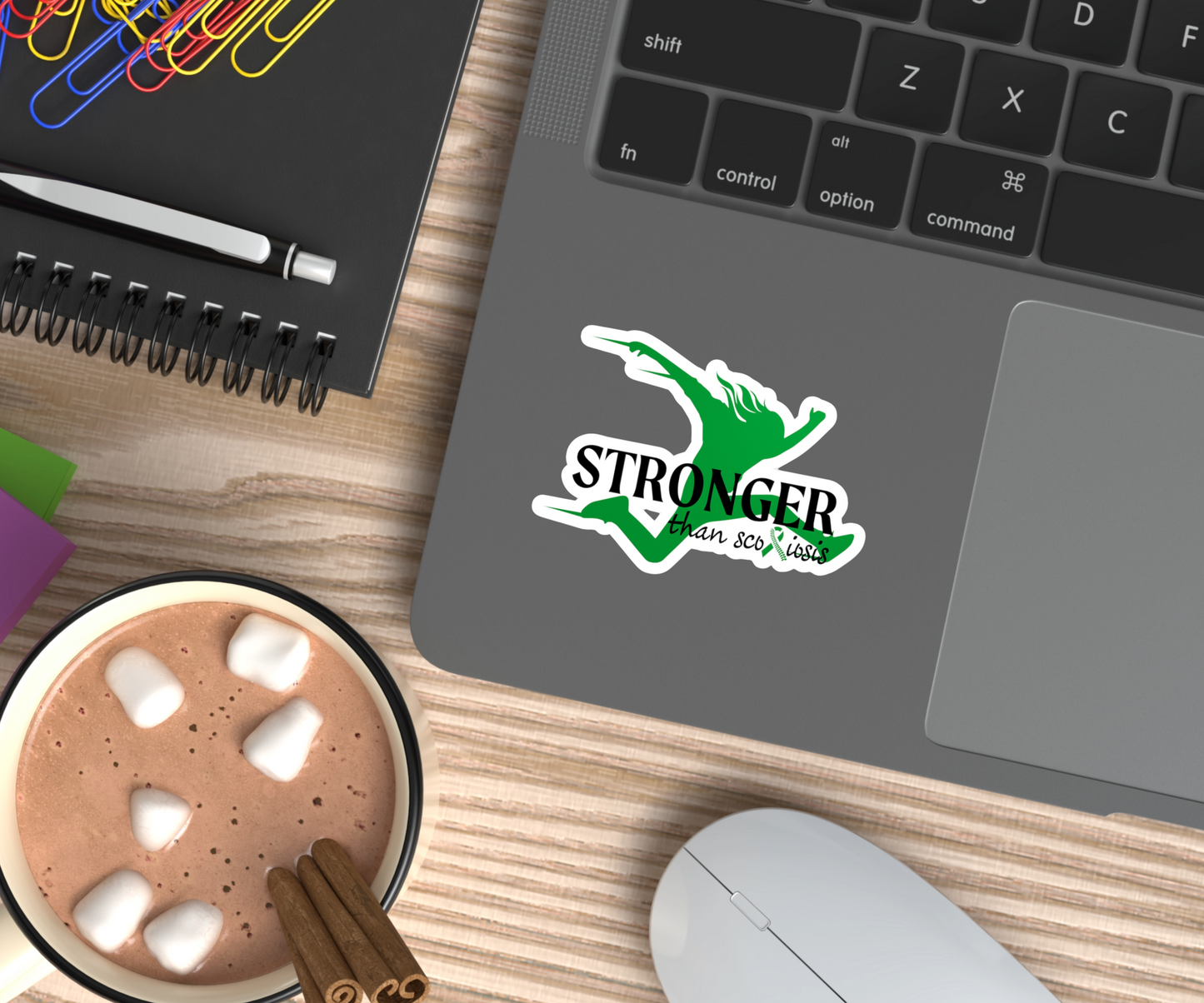 Scoliosis Awareness Stickers, Kiss-Cut Vinyl Decals Sticker, Water Bottle Sticker, Laptop Sticker