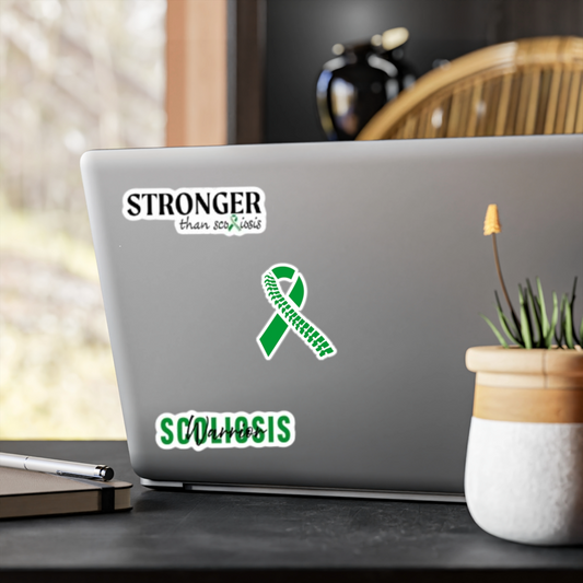 Scoliosis Awareness Stickers, Kiss-Cut Vinyl Decals Sticker, Water Bottle Sticker, Laptop Sticker