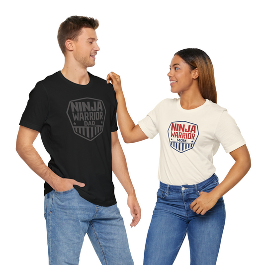 Custom Ninja Warrior Family & Coach Shirt – Unisex T-Shirt with Shield Design, Personalized Text & Colors