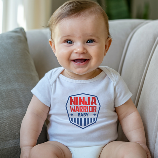 Ninja Warrior Baby Onesie – Infant Bodysuit with Shield Design