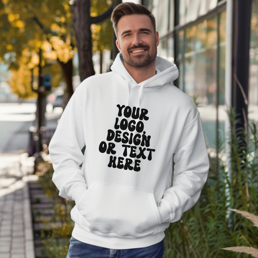 CUSTOM Text, Design or Logo - Unisex Hoodie (Adult)
