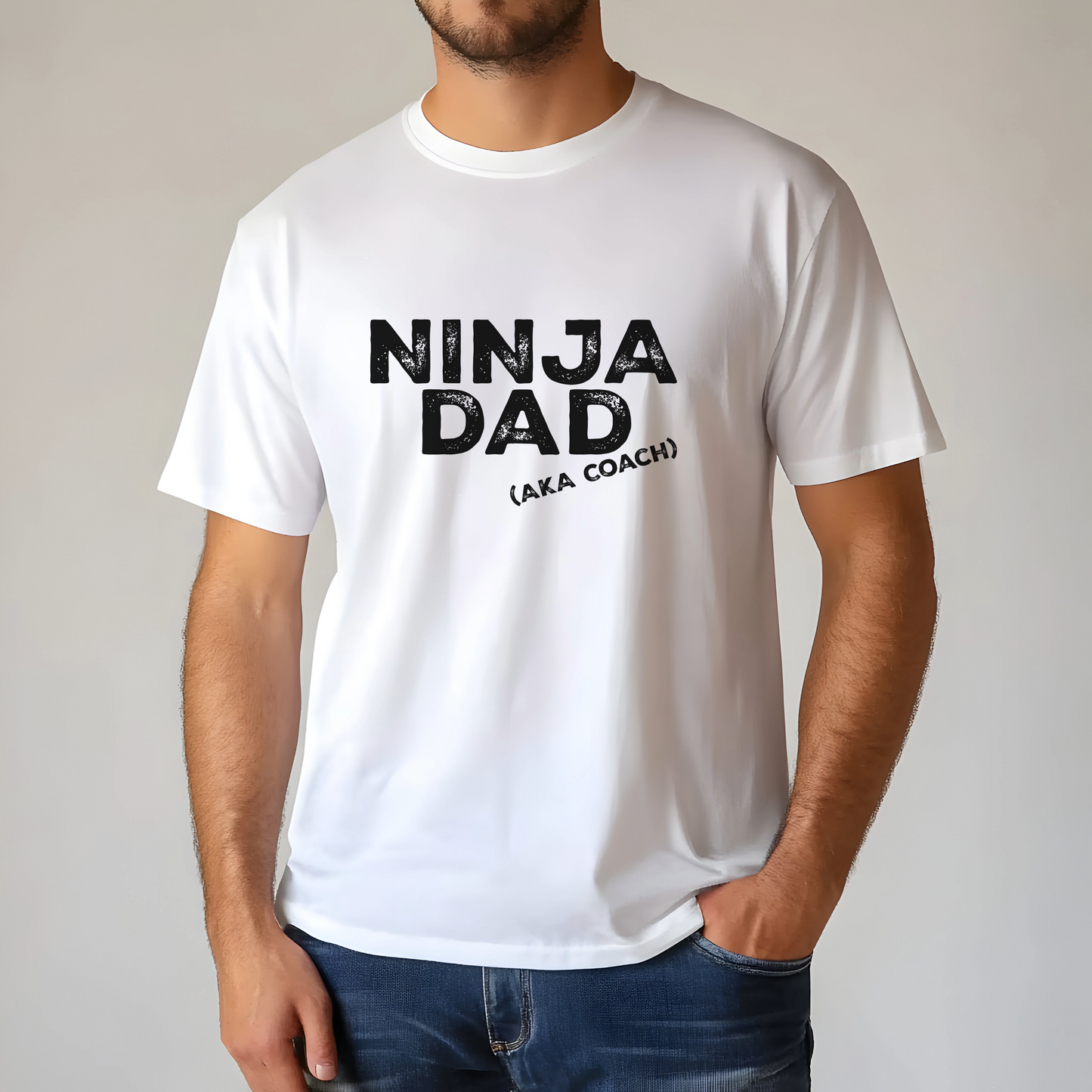 Ninja Dad T-Shirt – Perfect for Ninja Warrior Dads (Optional “AKA Coach”)