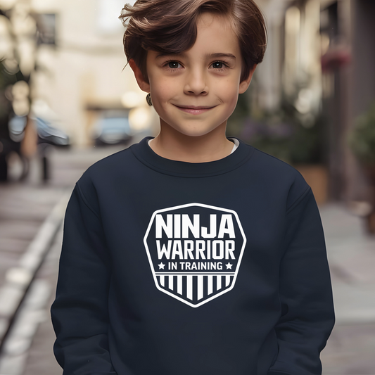 Ninja in Training Youth Crewneck Sweatshirt, Kids Ninja Sweatshirt