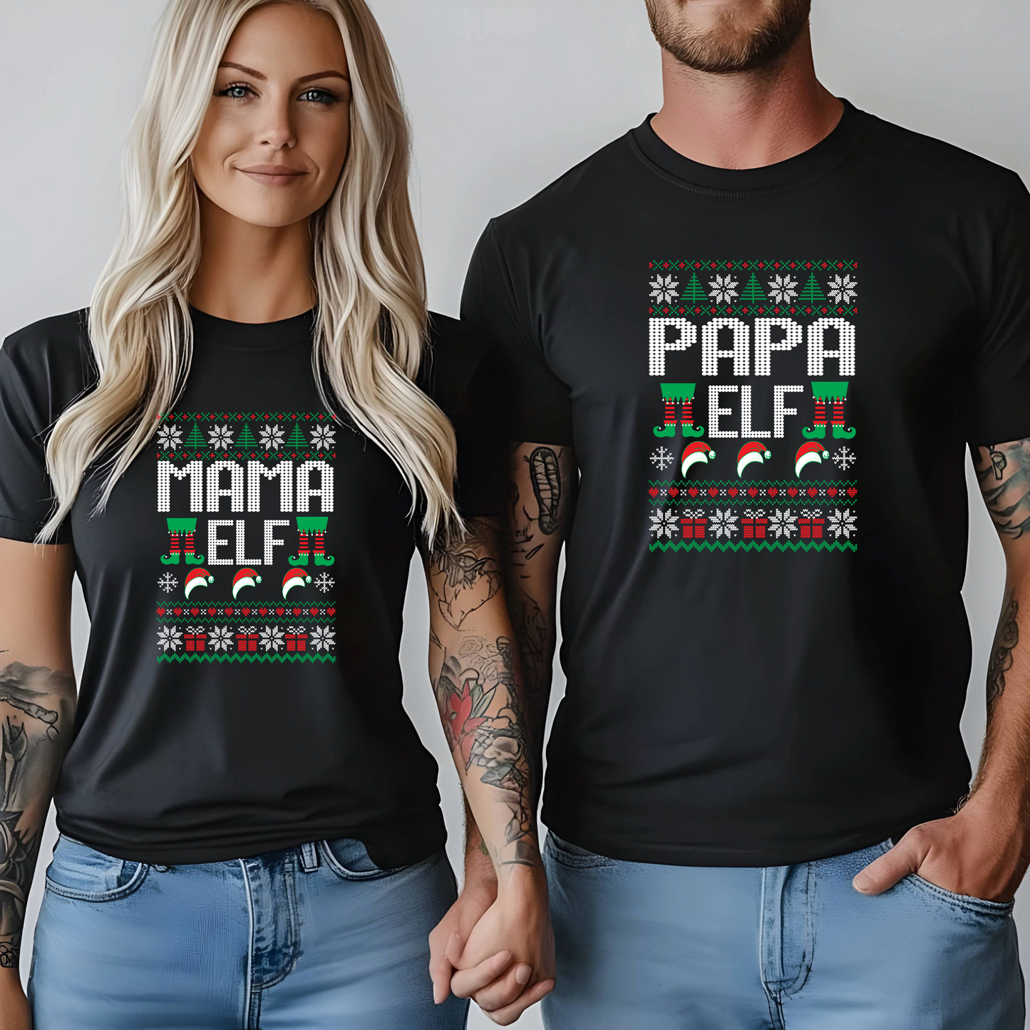 Papa Elf T-Shirt – Ugly Christmas Sweater Style
