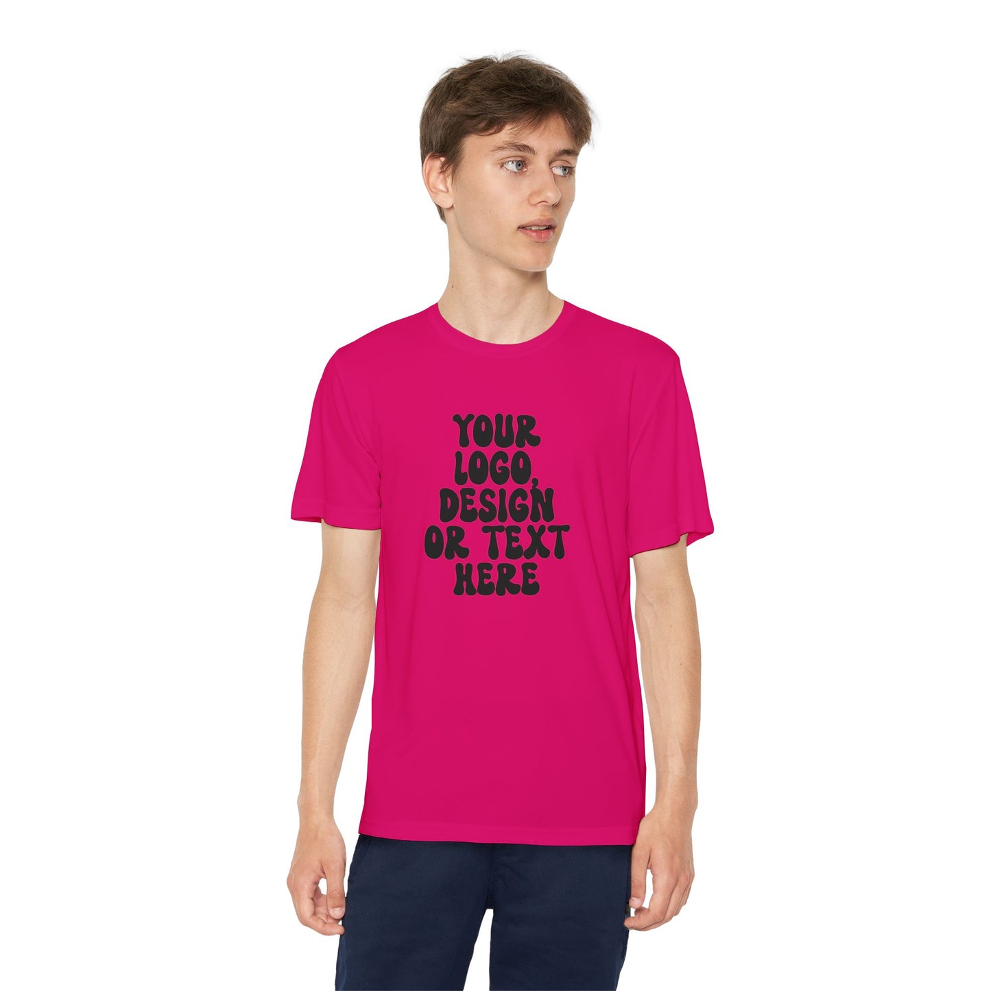 CUSTOM Text, Design or Logo -  Sport-Tek Moisture Wicking Competitor Tee (Youth)