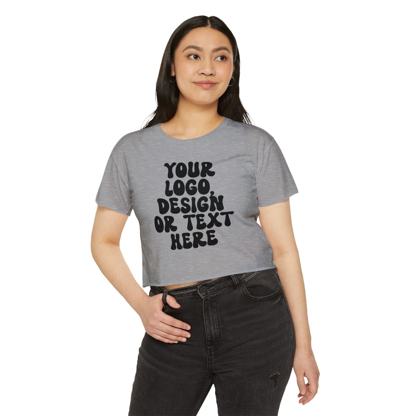 Custom Women’s Crop T-Shirt – Add Your Text, Design, or Logo