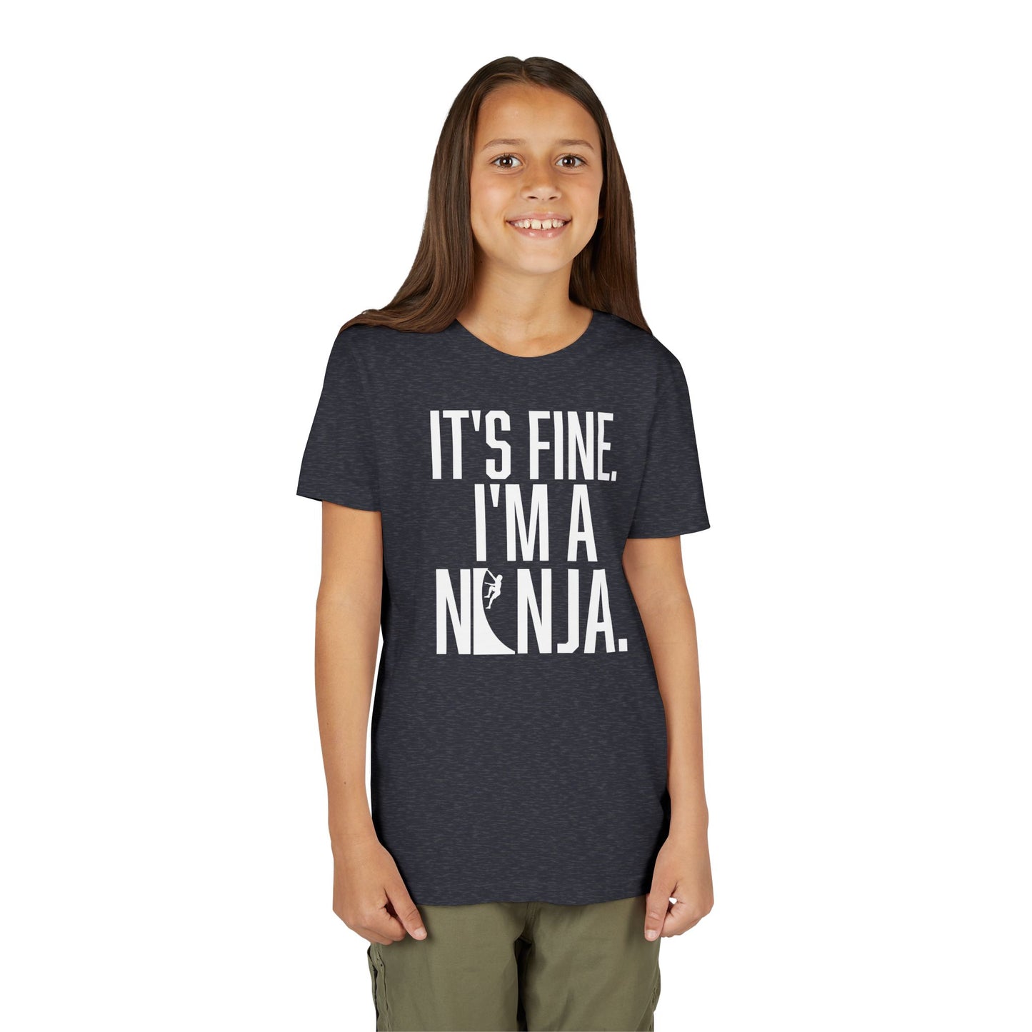 Youth Ninja T-Shirt – “It’s Fine, I’m a Ninja” Funny Athlete Shirt