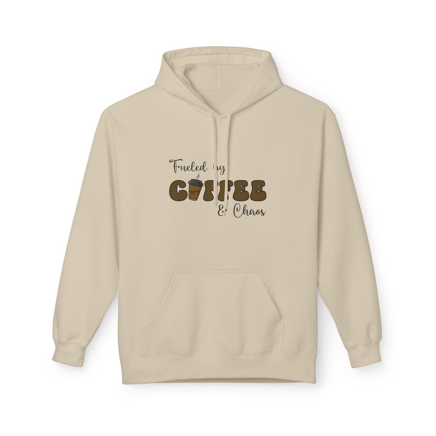 Fueled by Coffee & Chaos Hoodie – Cozy Everyday Sweatshirt for Moms, Entrepreneurs & Coffee Lovers
