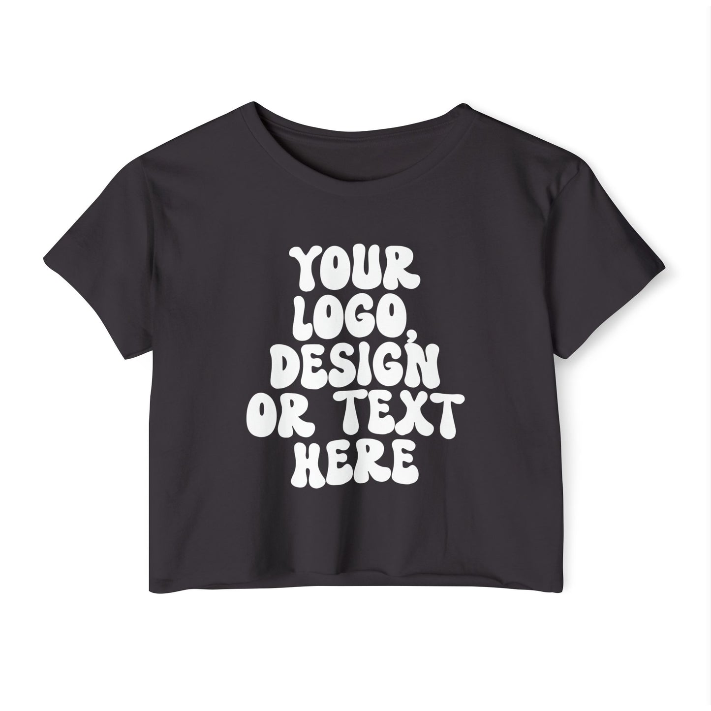 Custom Women’s Crop T-Shirt – Add Your Text, Design, or Logo