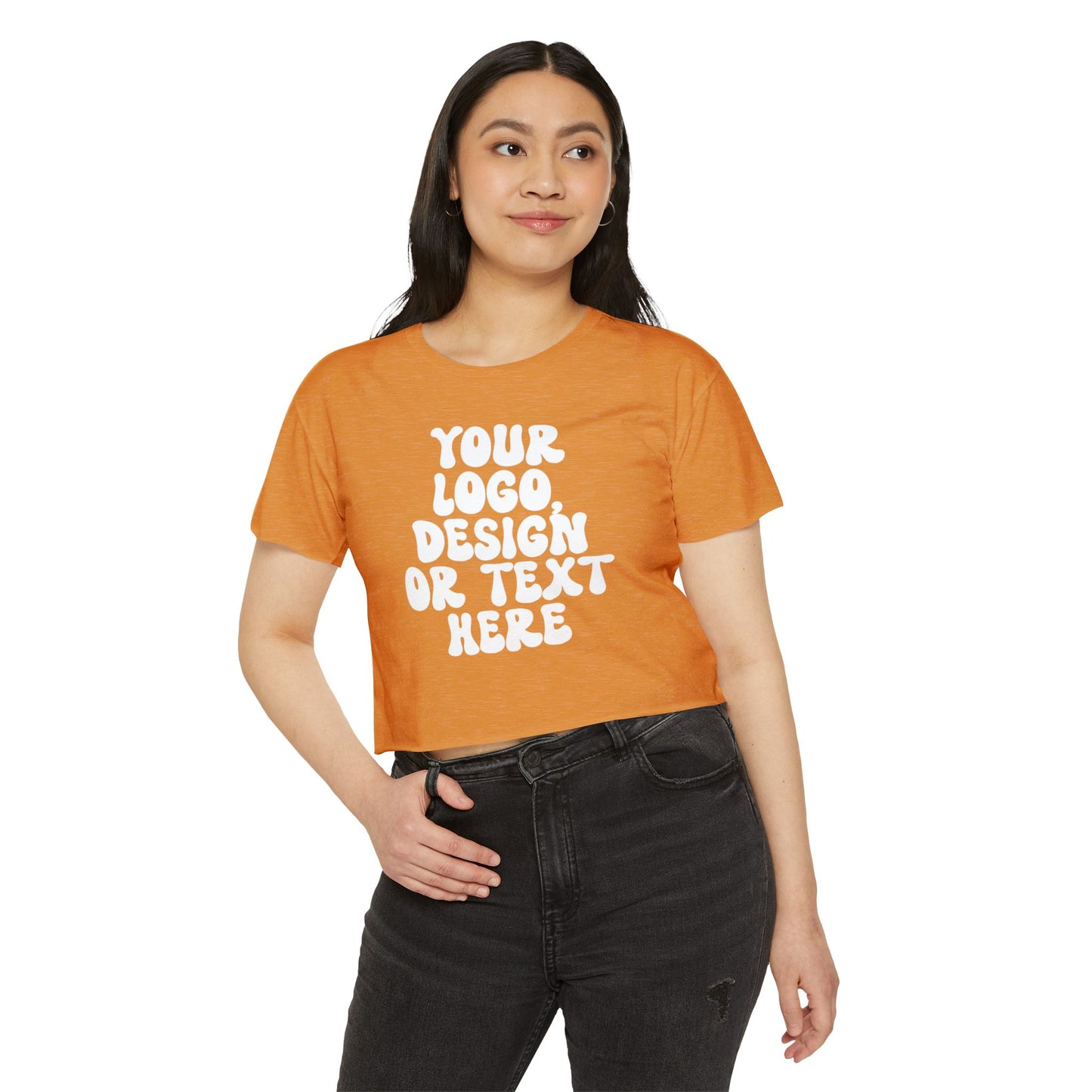 Custom Women’s Crop T-Shirt – Add Your Text, Design, or Logo