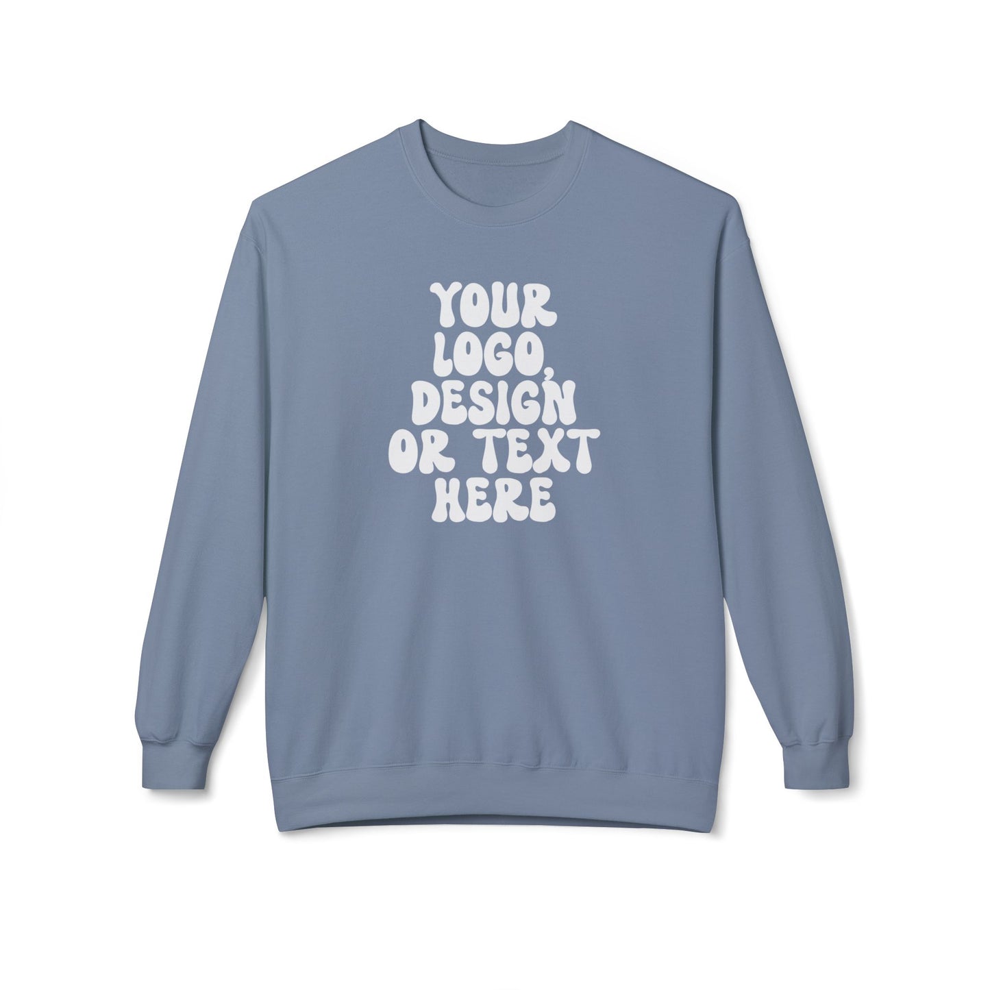 CUSTOM Text, Design or Logo - Unisex Crewneck Sweatshirt (Adult)
