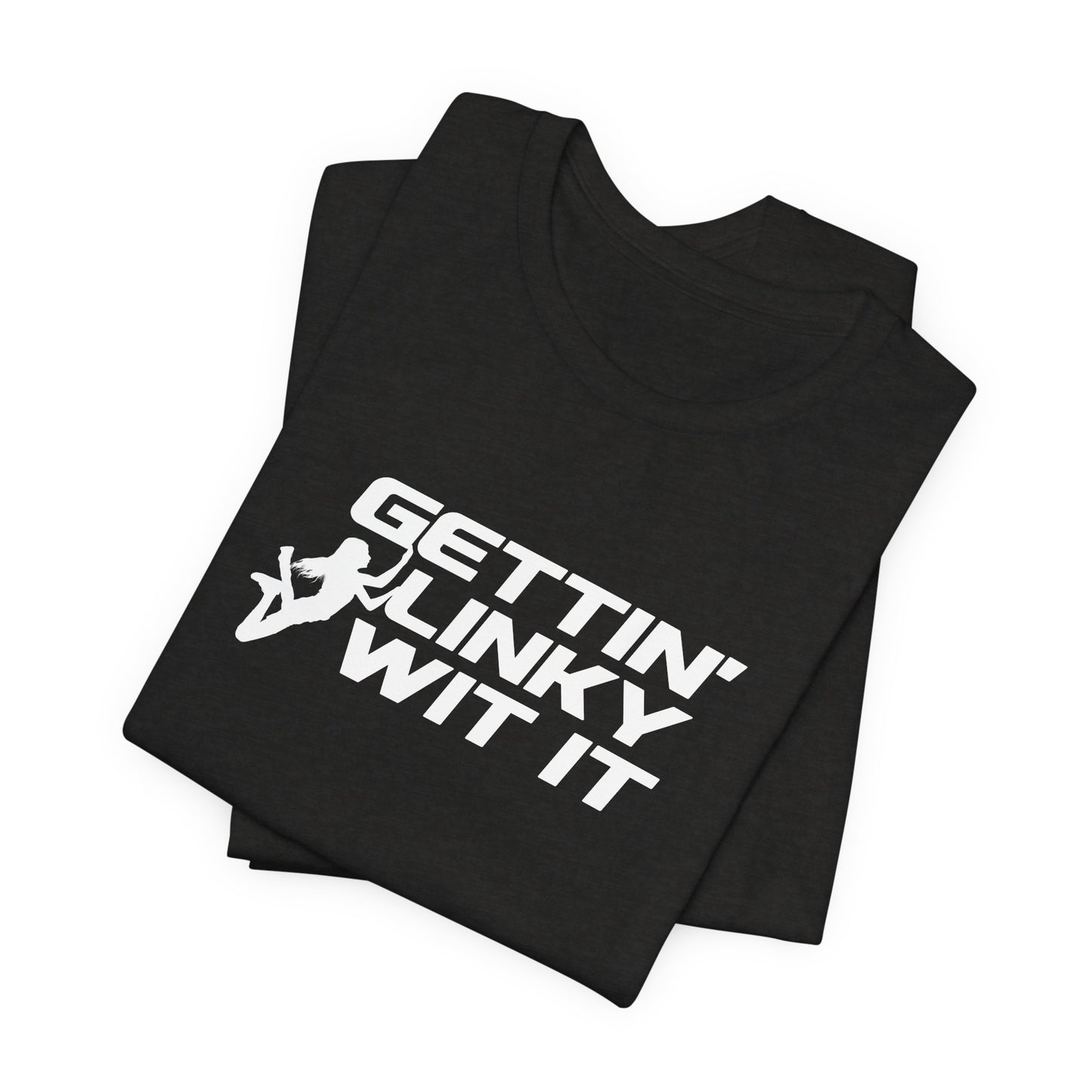 Gettin Linky Wit It Ninja Warrior T-Shirt – Customizable Silhouette Option