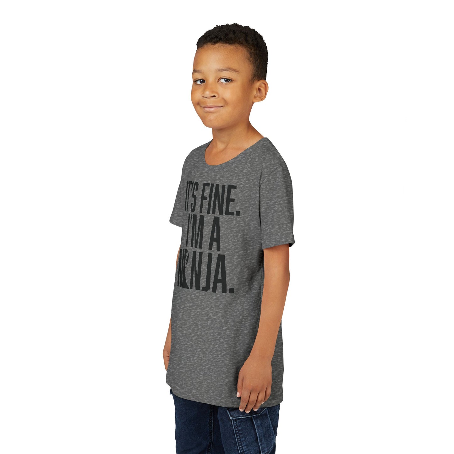 Youth Ninja T-Shirt – “It’s Fine, I’m a Ninja” Funny Athlete Shirt