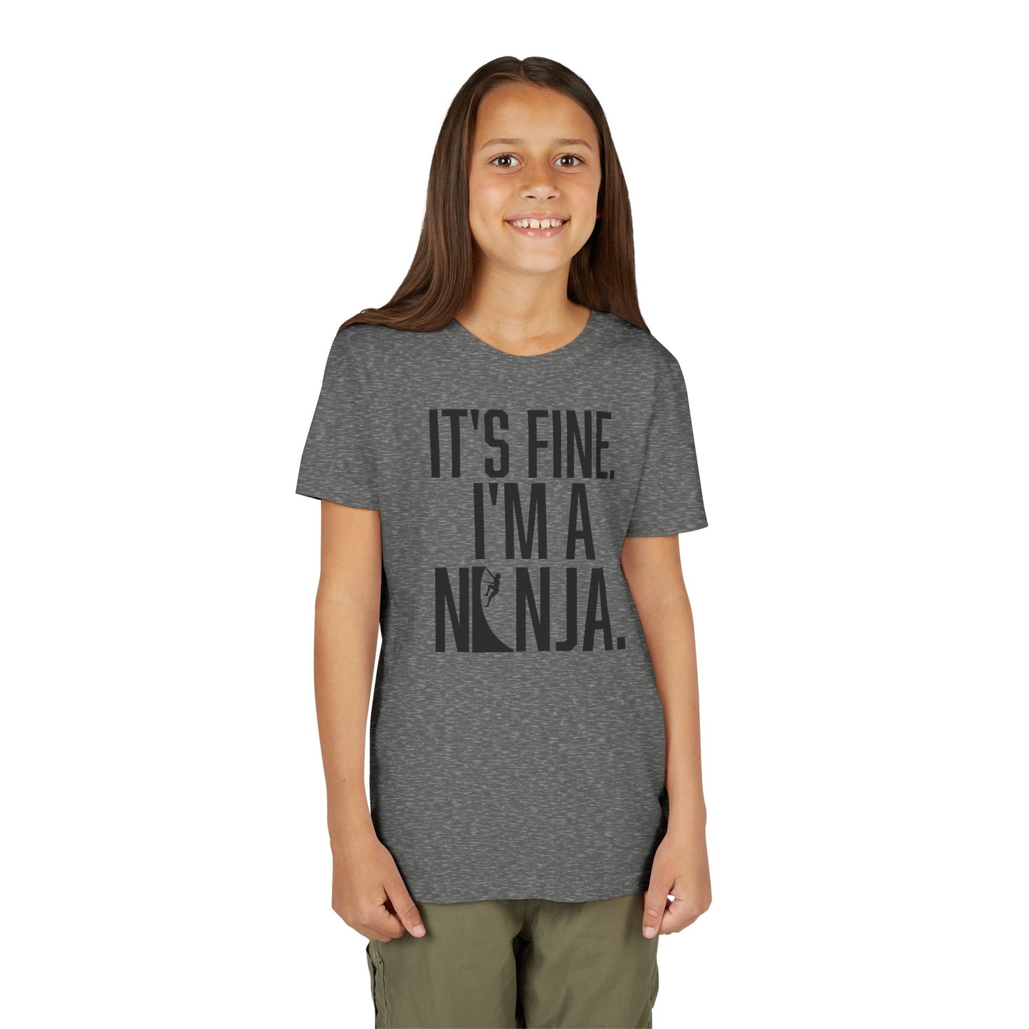 Youth Ninja T-Shirt – “It’s Fine, I’m a Ninja” Funny Athlete Shirt