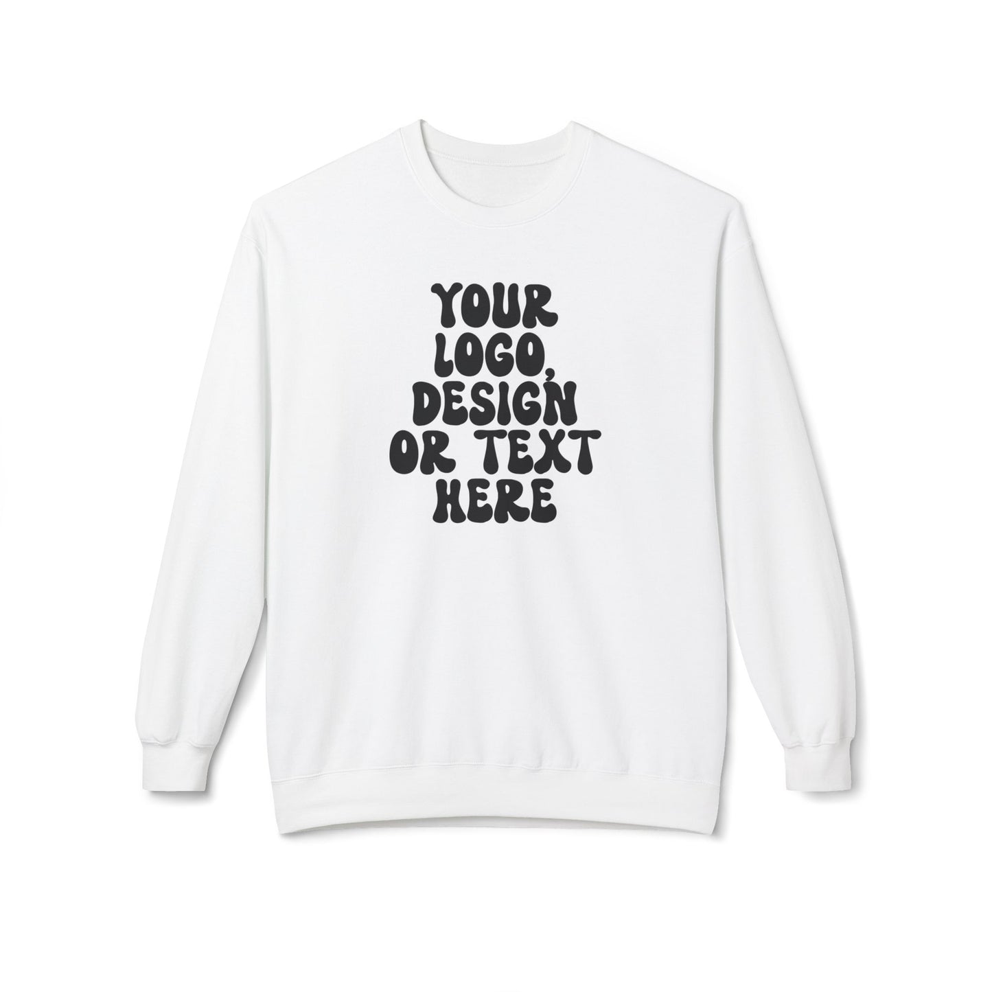 CUSTOM Text, Design or Logo - Unisex Crewneck Sweatshirt (Adult)
