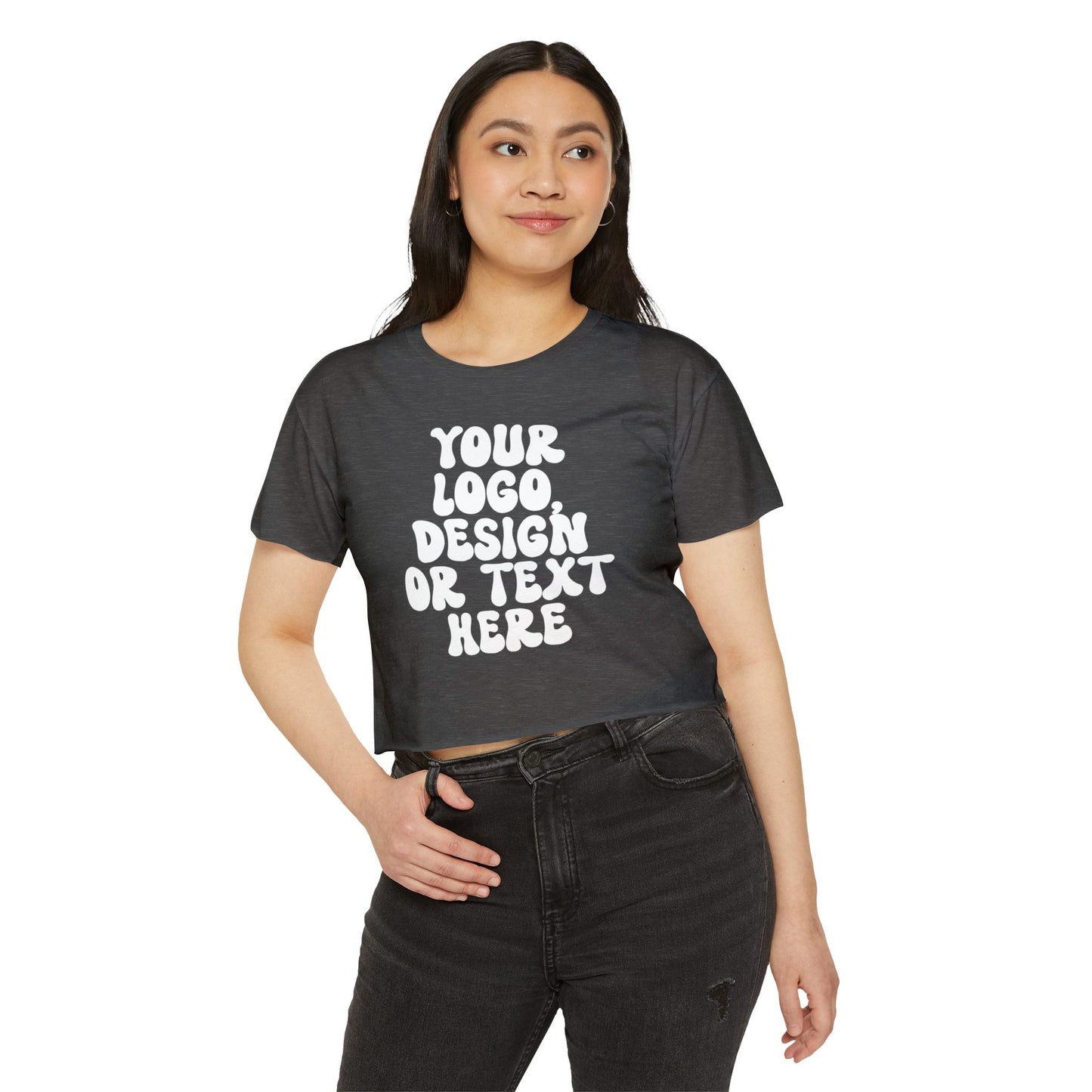 Custom Women’s Crop T-Shirt – Add Your Text, Design, or Logo